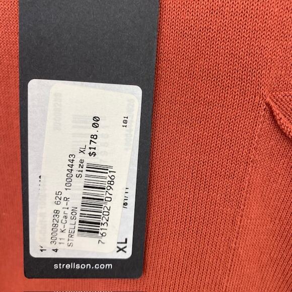 Strellson Cotton Apricot Crewneck Raw Hem Pullover - XL - Picture 6 of 6